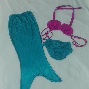 Three piece mermaid swimsuit 5T